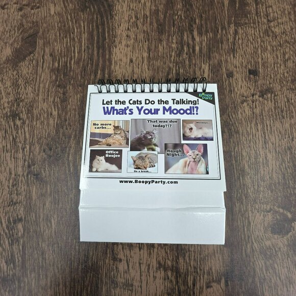 Boopy Party Cat Memes Funny Desk Office Signs Flip Kitty Novelty Humor Gift Joke - Picture 4 of 8